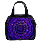 Purple Kaleidoscope Mandala Pattern Classic Handbags (2 Sides) Front