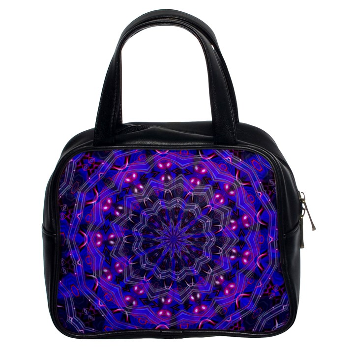 Purple Kaleidoscope Mandala Pattern Classic Handbags (2 Sides)