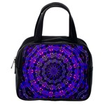 Purple Kaleidoscope Mandala Pattern Classic Handbags (2 Sides) Back