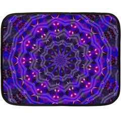 Purple Kaleidoscope Mandala Pattern Double Sided Fleece Blanket (mini)  by Celenk