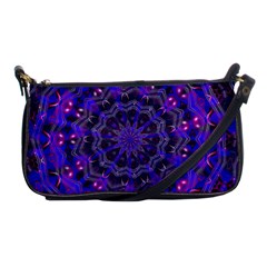 Purple Kaleidoscope Mandala Pattern Shoulder Clutch Bags by Celenk