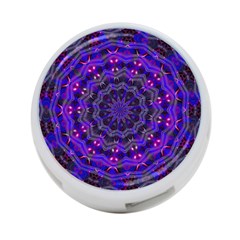 Purple Kaleidoscope Mandala Pattern 4-port Usb Hub (one Side) by Celenk