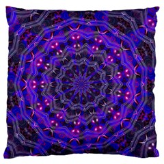 Purple Kaleidoscope Mandala Pattern Large Flano Cushion Case (one Side) by Celenk