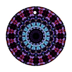 Kaleidoscope Shape Abstract Design Ornament (round) by Celenk