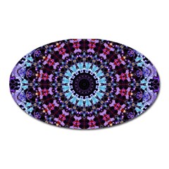 Kaleidoscope Shape Abstract Design Oval Magnet by Celenk