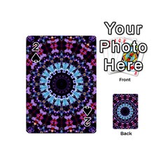 Kaleidoscope Shape Abstract Design Playing Cards 54 (mini)  by Celenk