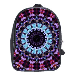 Kaleidoscope Shape Abstract Design School Bag (xl) by Celenk