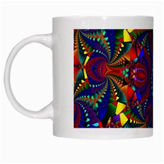 Kaleidoscope Pattern Ornament White Mugs by Celenk