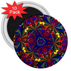 Kaleidoscope Pattern Ornament 3  Magnets (10 Pack)  by Celenk