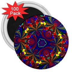 Kaleidoscope Pattern Ornament 3  Magnets (100 Pack) by Celenk