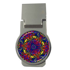 Kaleidoscope Pattern Ornament Money Clips (round)  by Celenk