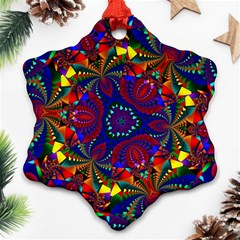 Kaleidoscope Pattern Ornament Snowflake Ornament (two Sides) by Celenk