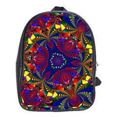 Kaleidoscope Pattern Ornament School Bag (xl) by Celenk