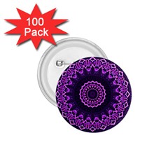 Mandala Purple Mandalas Balance 1 75  Buttons (100 Pack)  by Celenk