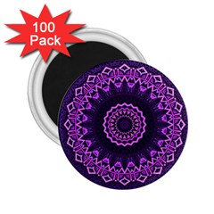 Mandala Purple Mandalas Balance 2 25  Magnets (100 Pack)  by Celenk