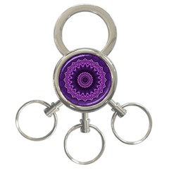 Mandala Purple Mandalas Balance 3-ring Key Chains by Celenk