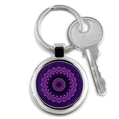 Mandala Purple Mandalas Balance Key Chains (round)  by Celenk