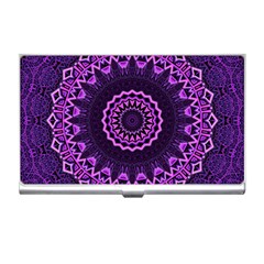 Mandala Purple Mandalas Balance Business Card Holders by Celenk