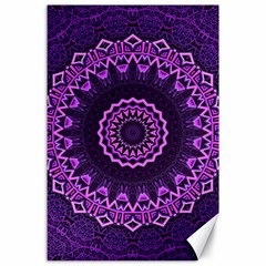 Mandala Purple Mandalas Balance Canvas 24  X 36  by Celenk