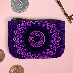 Mandala Purple Mandalas Balance Mini Coin Purses by Celenk