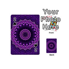 Mandala Purple Mandalas Balance Playing Cards 54 (mini)  by Celenk