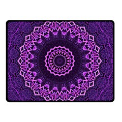 Mandala Purple Mandalas Balance Double Sided Fleece Blanket (small)  by Celenk