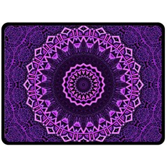 Mandala Purple Mandalas Balance Double Sided Fleece Blanket (large)  by Celenk