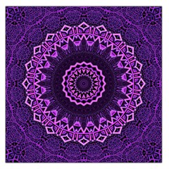 Mandala Purple Mandalas Balance Large Satin Scarf (square) by Celenk