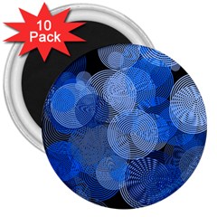 Circle Rings Abstract Optics 3  Magnets (10 Pack)  by Celenk