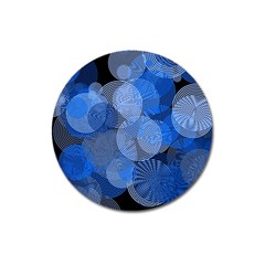 Circle Rings Abstract Optics Magnet 3  (round) by Celenk