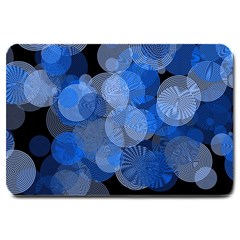 Circle Rings Abstract Optics Large Doormat  by Celenk