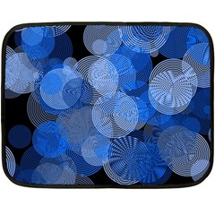 Circle Rings Abstract Optics Double Sided Fleece Blanket (mini)  by Celenk