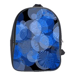 Circle Rings Abstract Optics School Bag (large) by Celenk