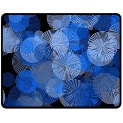 Circle Rings Abstract Optics Fleece Blanket (medium)  by Celenk