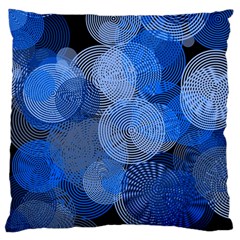 Circle Rings Abstract Optics Large Cushion Case (two Sides) by Celenk