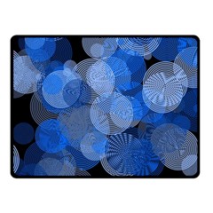 Circle Rings Abstract Optics Double Sided Fleece Blanket (small)  by Celenk