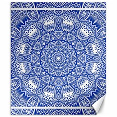 Blue Mandala Kaleidoscope Canvas 20  X 24   by Celenk