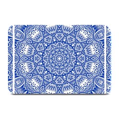 Blue Mandala Kaleidoscope Plate Mats by Celenk