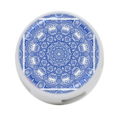 Blue Mandala Kaleidoscope 4-port Usb Hub (two Sides)  by Celenk