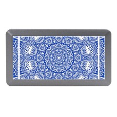 Blue Mandala Kaleidoscope Memory Card Reader (mini) by Celenk