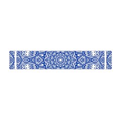 Blue Mandala Kaleidoscope Flano Scarf (mini) by Celenk