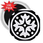 Mandala Pattern Mystical 3  Magnets (100 pack) Front