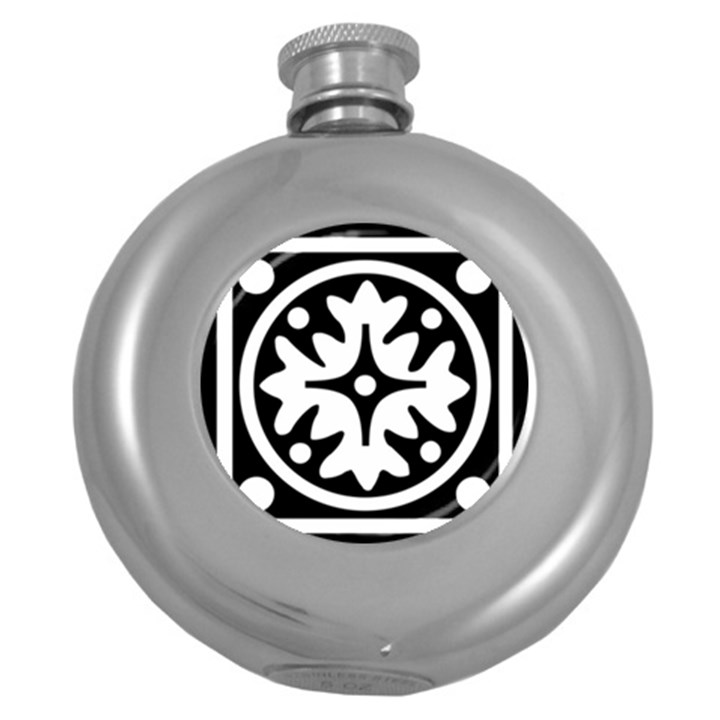 Mandala Pattern Mystical Round Hip Flask (5 oz)