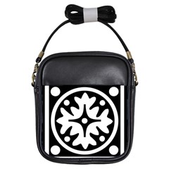 Mandala Pattern Mystical Girls Sling Bags by Celenk