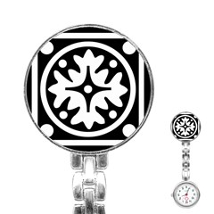 Mandala Pattern Mystical Stainless Steel Nurses Watch by Celenk