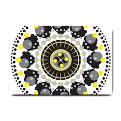 Mandala Geometric Design Pattern Small Doormat  by Celenk