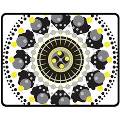 Mandala Geometric Design Pattern Double Sided Fleece Blanket (medium)  by Celenk