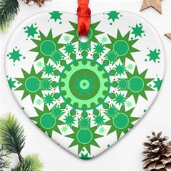 Mandala Geometric Pattern Shapes Ornament (heart) by Celenk