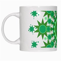 Mandala Geometric Pattern Shapes White Mugs by Celenk