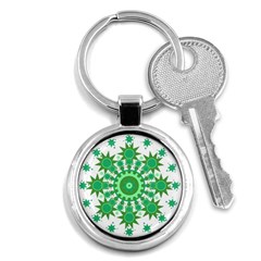 Mandala Geometric Pattern Shapes Key Chains (round)  by Celenk